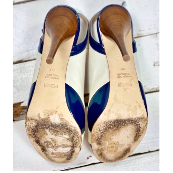 Fendi Spuntata Ultra High Peep Toe Pump Open Toe - Picture 2 of 7